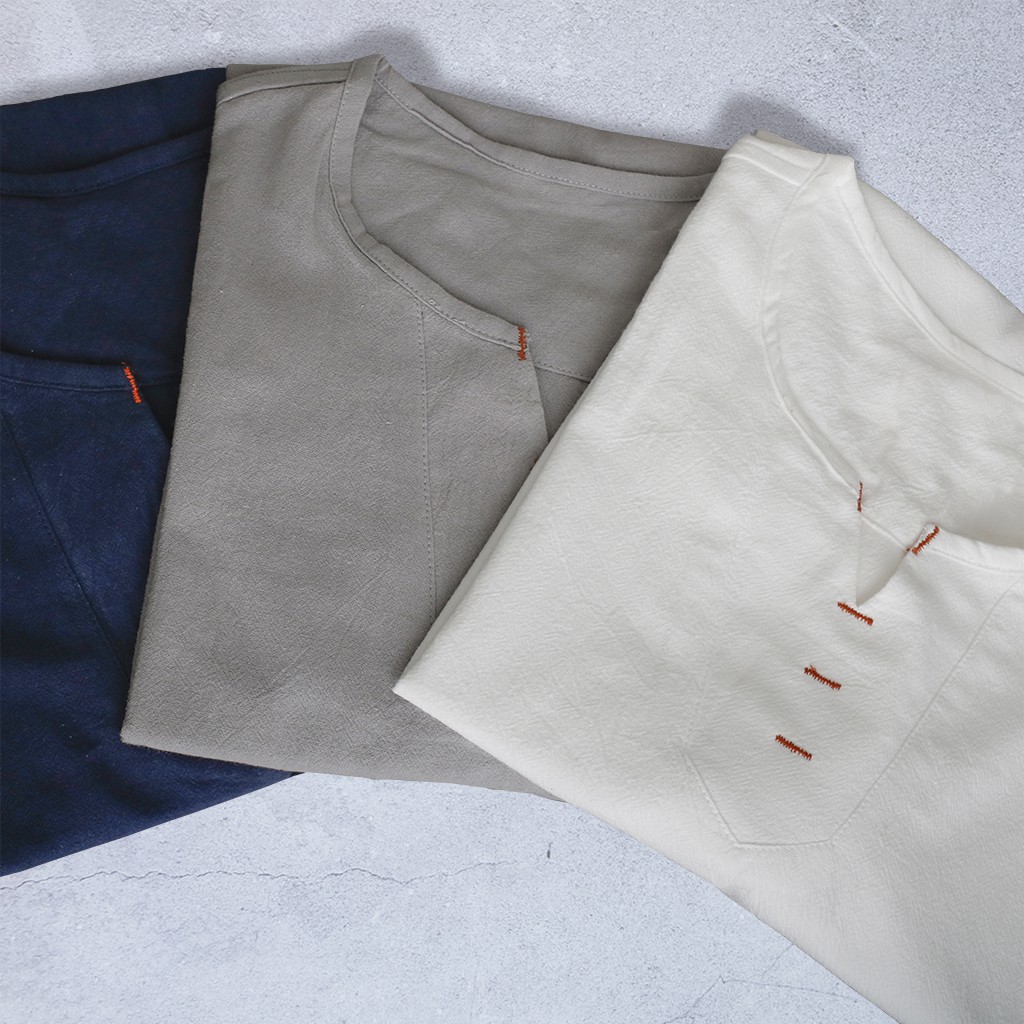 Áo nam cộc tay cổ V Vải Đũi (Linen) Cao Cấp R.Menswear