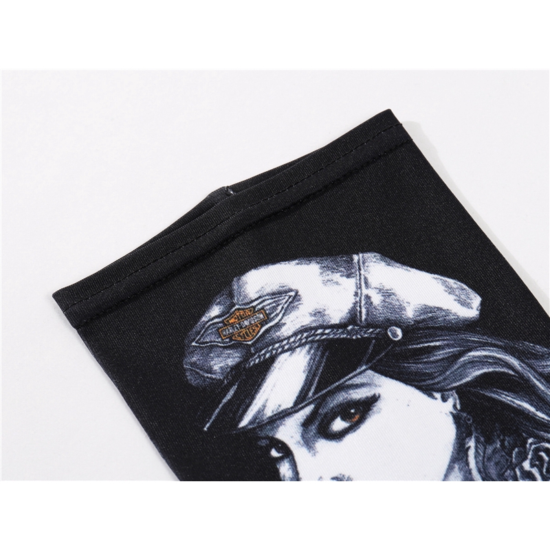 Găng tay ống chống nắng in họa tiết hình xăm dùng khi chạy xe mô tô Harley Davidson