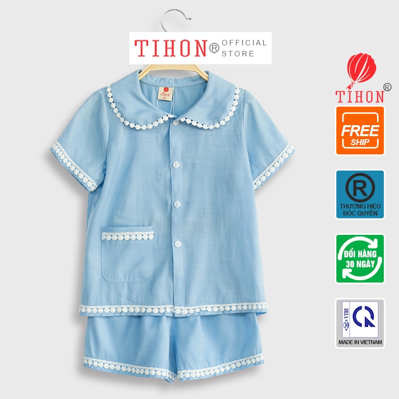 Bộ Pijama Bé Gái TIHON Thiết Kế Chính Hãng Mặc Cực Xinh