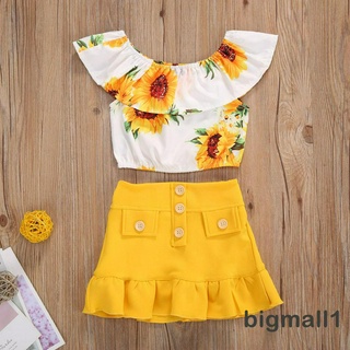 Set Áo Không Tay Và Chân Váy Xòe Dễ Thương Cho Bé Gái