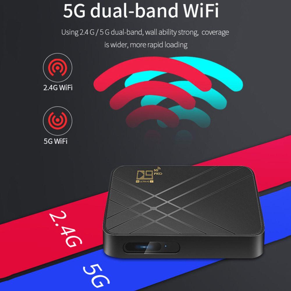 BTLIMER TV Box thông minh BTLIMER D9 PRO 8GB+128GB bốn nhân bluetooth 4K H.265 2.4G/ 5G wifi kép 2021 Android 10.0 dùng tại nhà