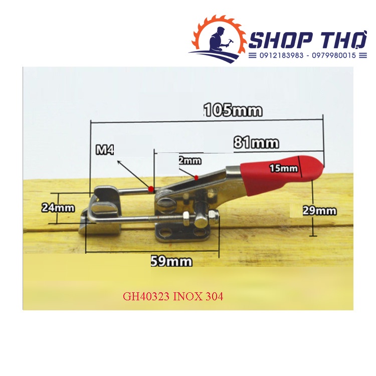 Sập nhanh GH40323 - chất liệu sắt , INOX 304