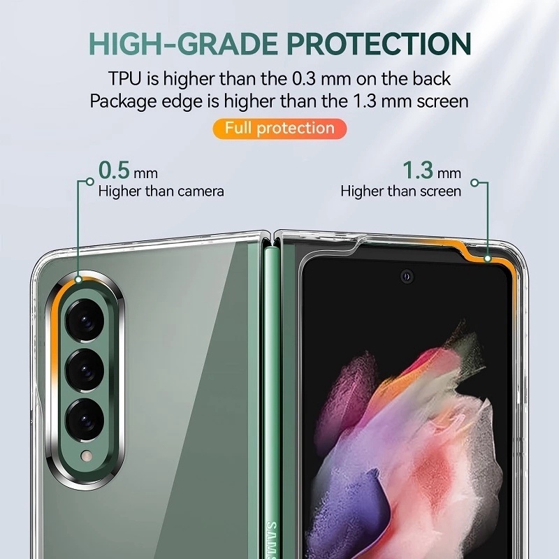Ốp Điện Thoại Trong Suốt Chống Va Đập Cho Samsung Galaxy Z Fold 3