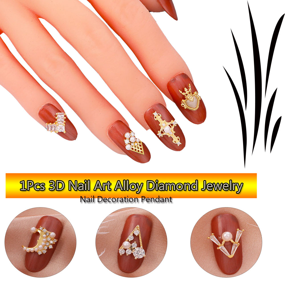 Mặt Đá Hợp Kim Đính Trang Trí Móng Tay 3D DIY