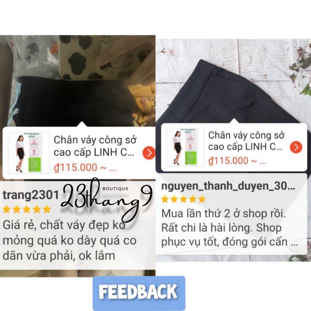Chân váy công sở chân váy bút chì dáng dài dáng ngắn chất umi cao cấp cạp cao co giãn 4 chiều 23thang9