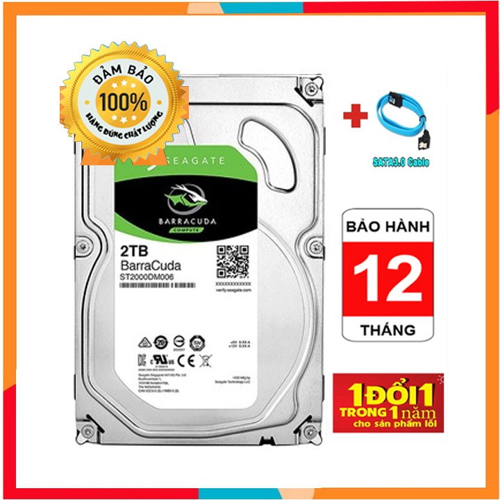 Ổ cứng Seagate Barracuda 2TB 3.5"  - Nhập khẩu