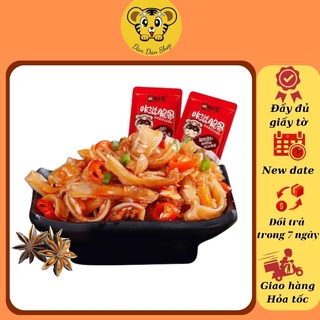 Đồ ăn vặt nội địa Trung, sụn tai heo sốt cay Tứ Xuyên siêu cay giòn gói 13gr