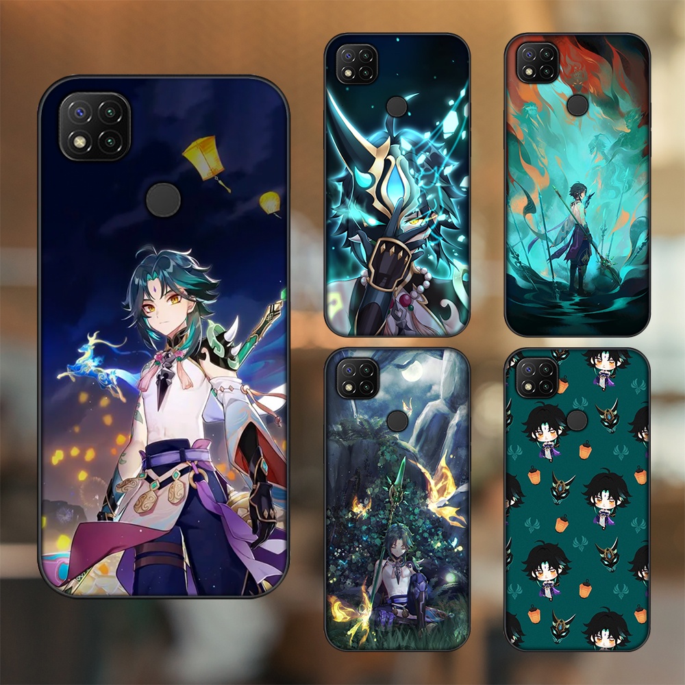 Ốp lưng Xiaomi Redmi 9C viền đen in hình Xiao Genshin Impact