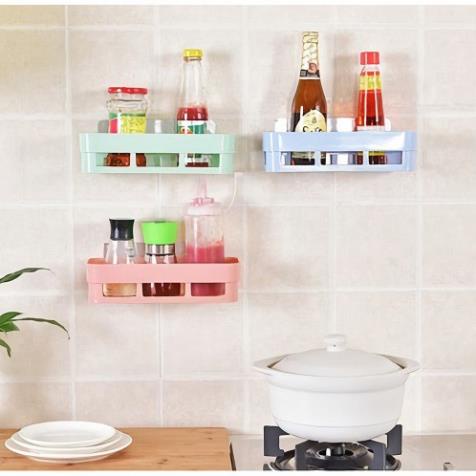 Giá treo tường bằng nhựa,kệ nhựa gắn trong nhà tắm hoặc bếp tiện dụng