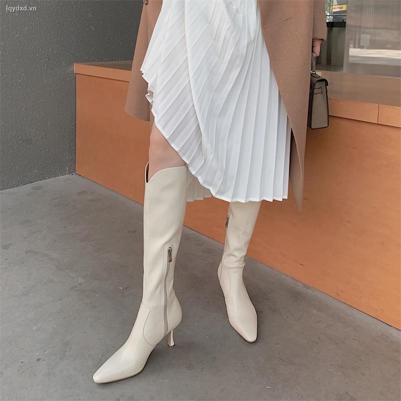 Giày Bốt Cao Gót Mũi Nhọn Xinh Xắn Theo Phong Cách Thời Trang Mới Dành Cho Nữ