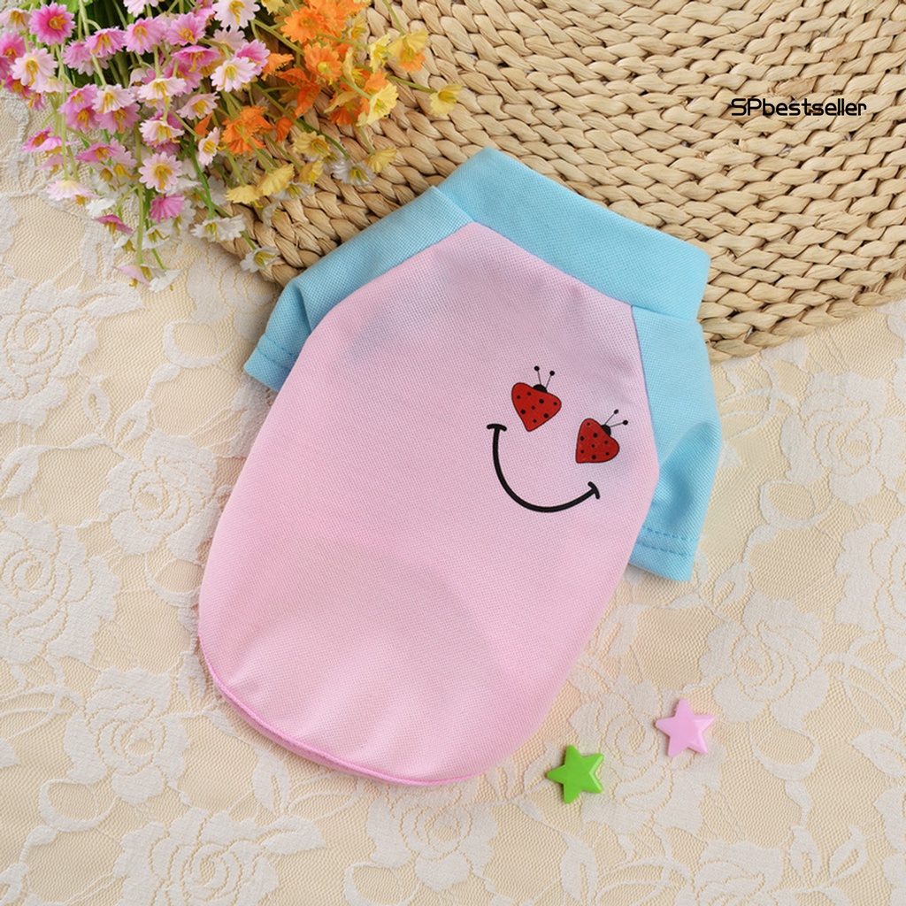 Áo thun cổ tròn in họa tiết thời trang mùa hè cho cún cưng