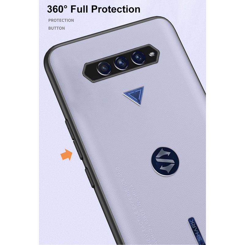 Dành Cho Xiaomi Black Shark 4 4S 4S Pro 5 RS 3 3S Chống Sốc Sang Trọng Mờ Da PU Bao Da Kinh Doanh