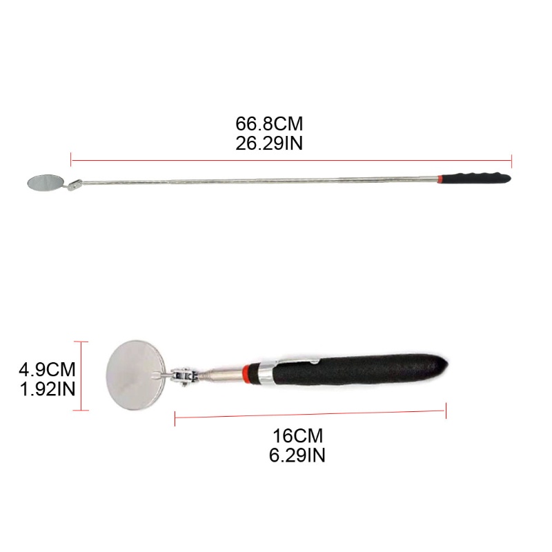 Gương tròn bằng thép không gỉ cứng có thể điều chỉnh