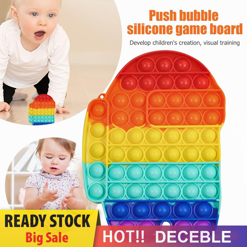 Pop It Fidget Đồ chơi Spaceman Push Bubble Silicone Sensory Fidget Đồ chơi Autism Stress Reliever Đồ chơi