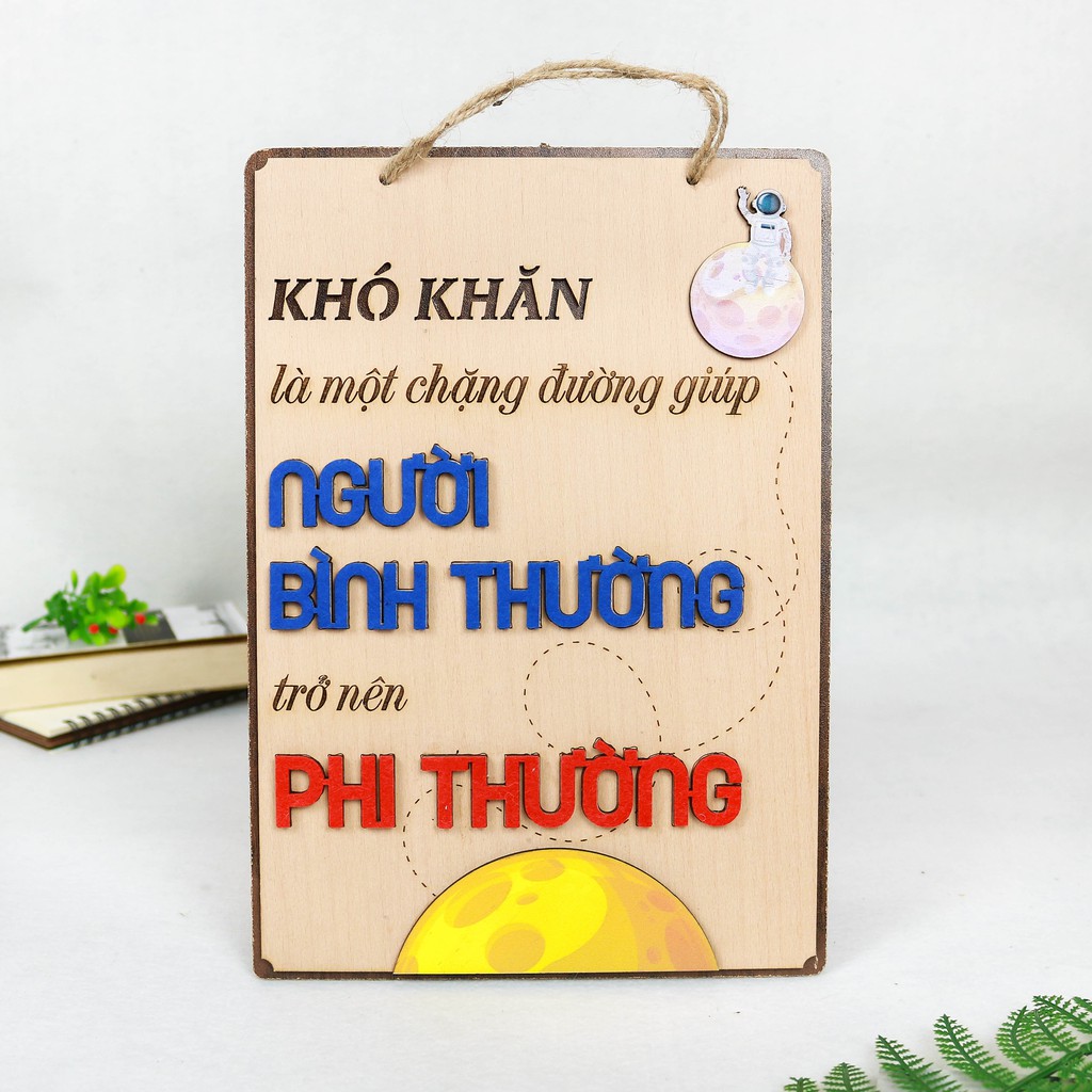 Bảng gỗ khẩu hiệu trang trí văn phòng, slogan tạo động lực làm việc nhiều mẫu độc đáo | BigBuy360 - bigbuy360.vn