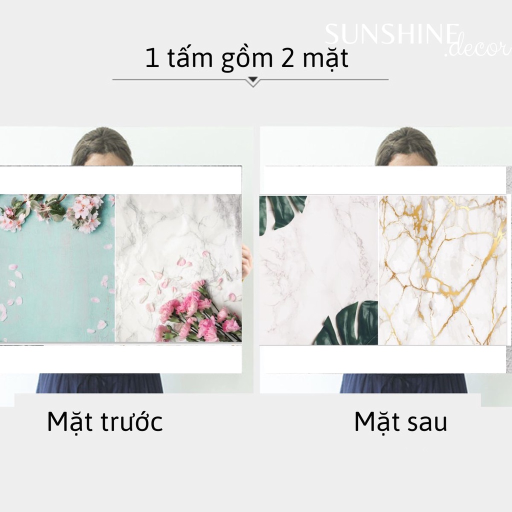 Phông nền chụp ảnh sản phẩm in vân đá 3D 57x87 cm 2 mặt-2M022
