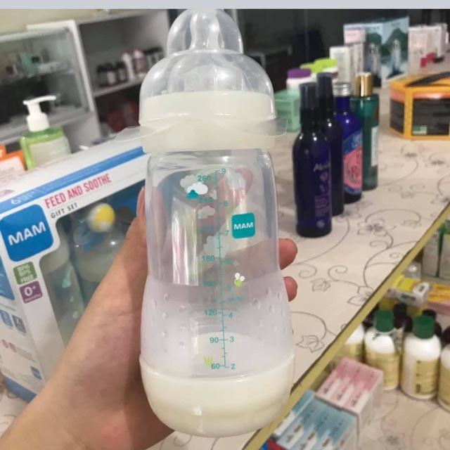 Bình sữa chống đầy hơi Mam Đức 160ml &amp; 260ml &amp; 320ml