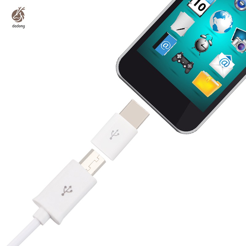 Bộ chuyển đổi Micro USB sang Type-C chất liệu nhựa ABS