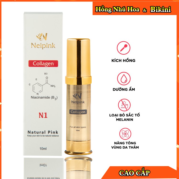 Combo kem dưỡng và peel làm hồng nhũ hoa vùng kín Neipink 10ml