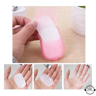 (Hàng Mới Về) Set 20 Xà Phòng Giấy Dùng Một Lần Chăm Sóc Da Tay Màu Sắc Ngẫu Nhiên