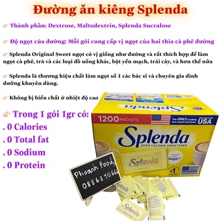 Đường ăn kiêng Splenda 1200 gói- đường 0 calories  date 2024