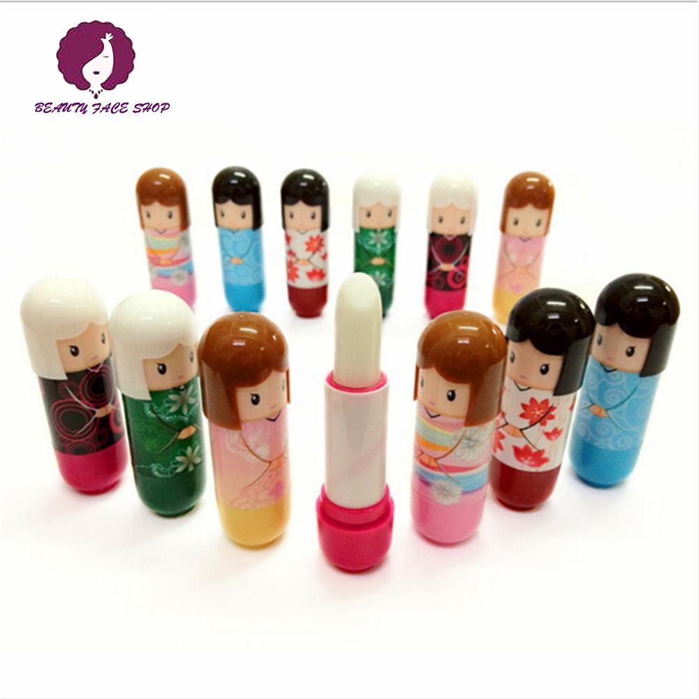 Son Môi Dưỡng Ẩm Chống Nứt Nẻ Thiết Kế Hình Búp Bê Mặc Kimono Dễ Thương