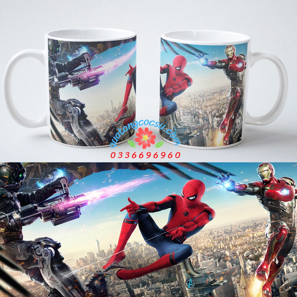 Cốc Sứ Spider Man Nhiều Mẫu, Cốc Spider Man Loại 1, Cốc Marvel