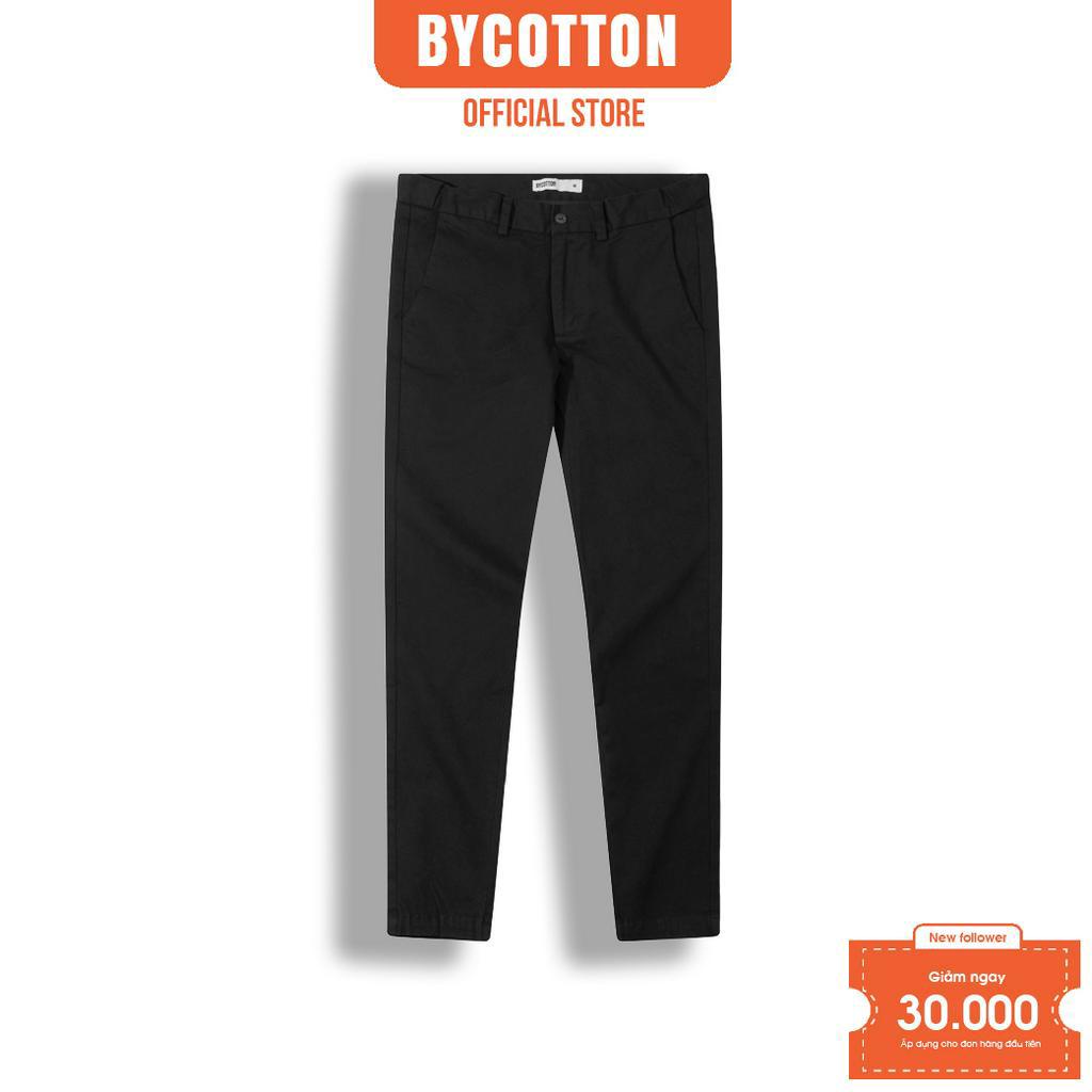 Quần Kaki Dài Nam Màu Đen BY COTTON Black Kaki Chinos 2.0