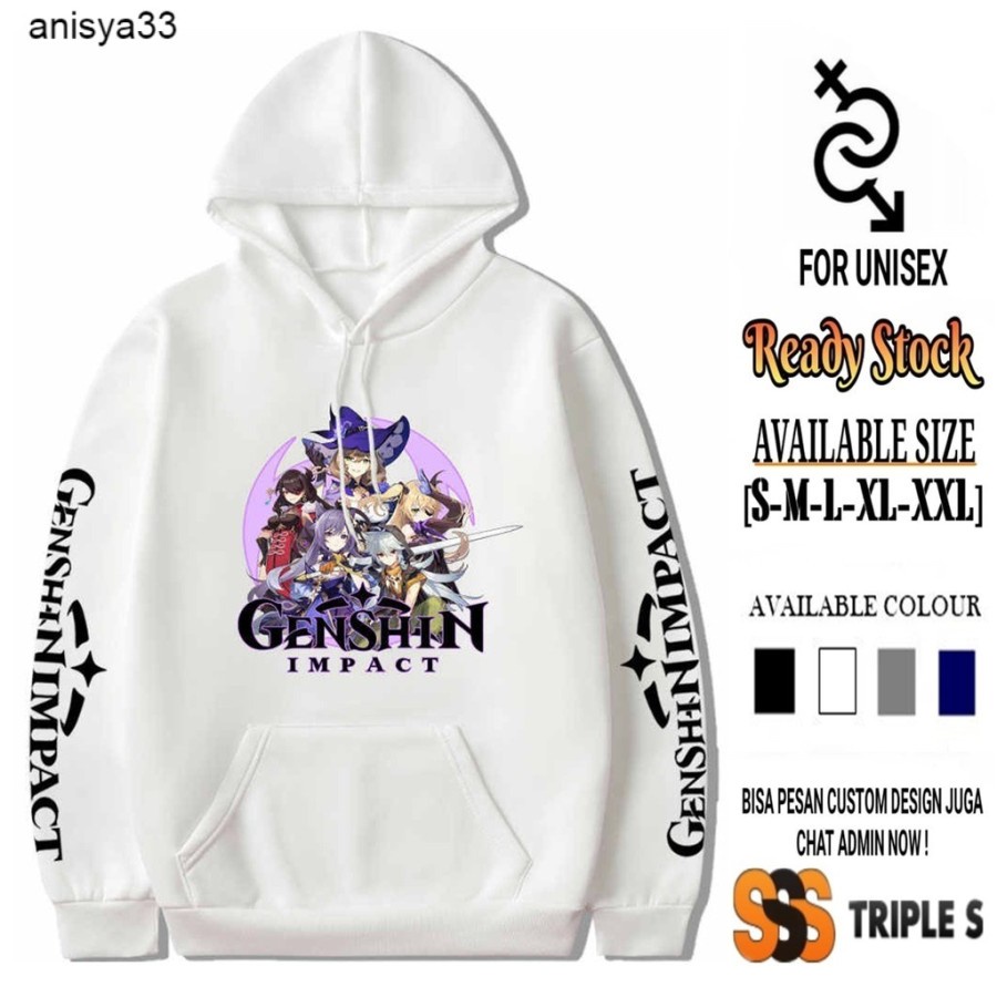 🎁 NEW 💥 Áo hoodie GENSHIN IMPACT ELECTRO TEAM KEQING FISCHL RAZOR BEIDOU mẫu áo được yêu thích🧡