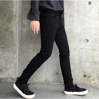 JEAN ÔM SKINNY basic - QUẦN denim dài đen CHUỘT TRẮNG