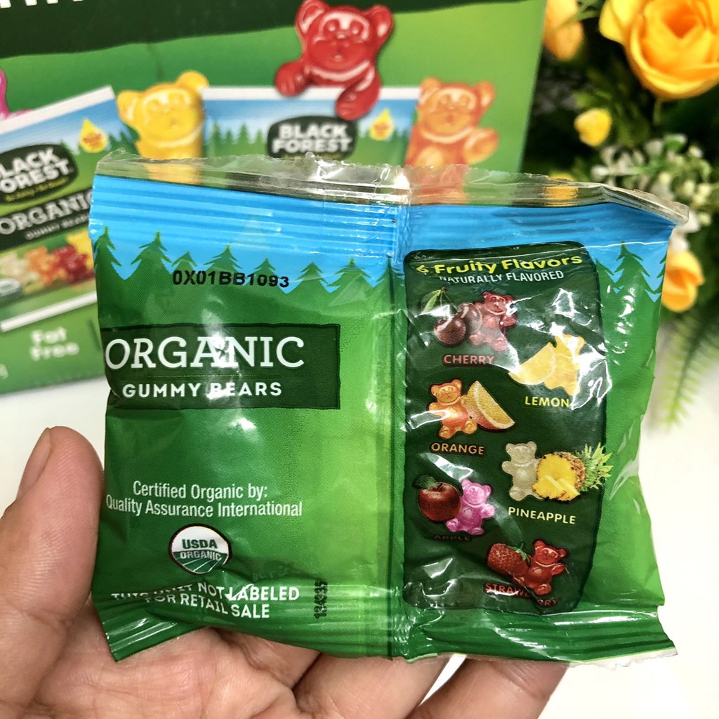 ❤ Tách lẻ 1 gói Kẹo dẻo gấu trái cây hữu cơ Black Forrest Organic Gummy Bears Mỹ [Date 22/1/2022] | BigBuy360 - bigbuy360.vn