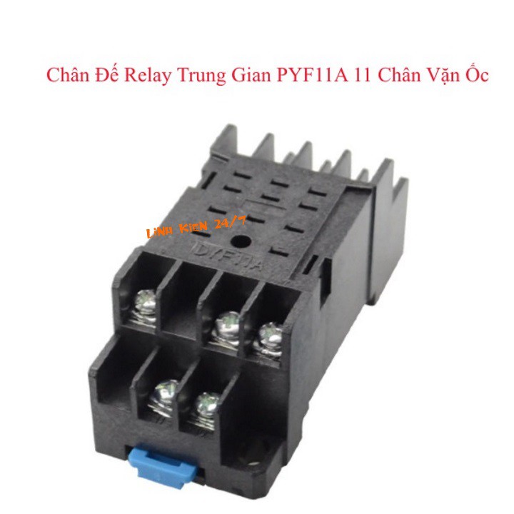 Chân Đế Relay Trung Gian PYF11A 11 Chân Vặn Ốc