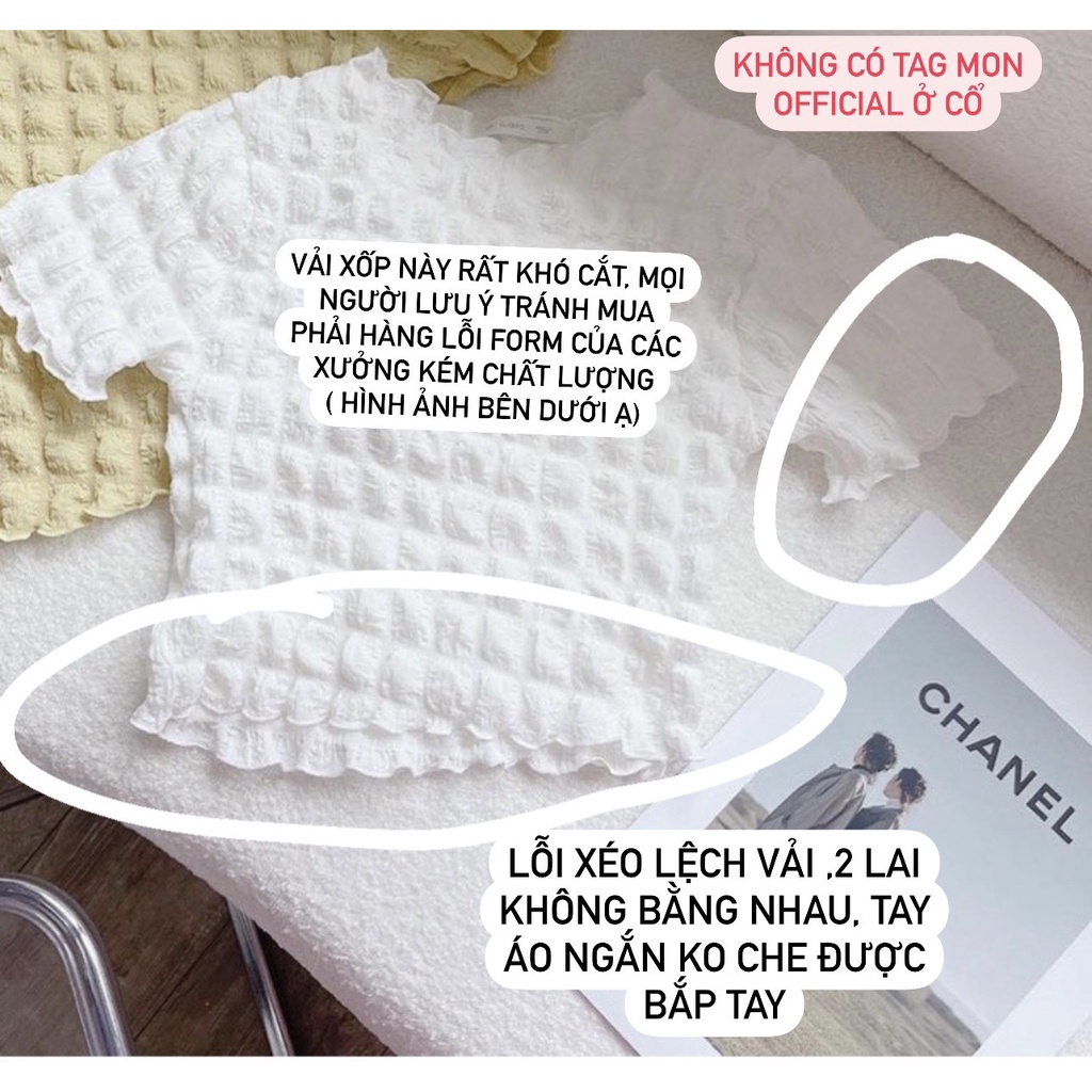 Áo Croptop Xốp Mon [ chính hãng] Chất Vải Thun Xốp SS0302