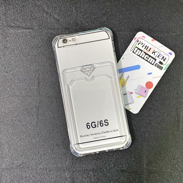 Ốp Lưng iPhone 6 - 6s Dẻo Trong Suốt Có Khe Đựng Thẻ
