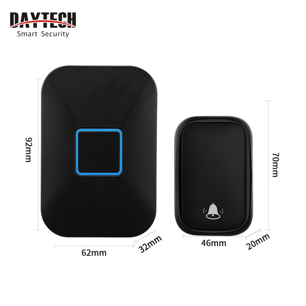 Chuông Cửa Không Dây Chống Thấm Nước 150M 60 Tông 0-110dB DB09BL YR