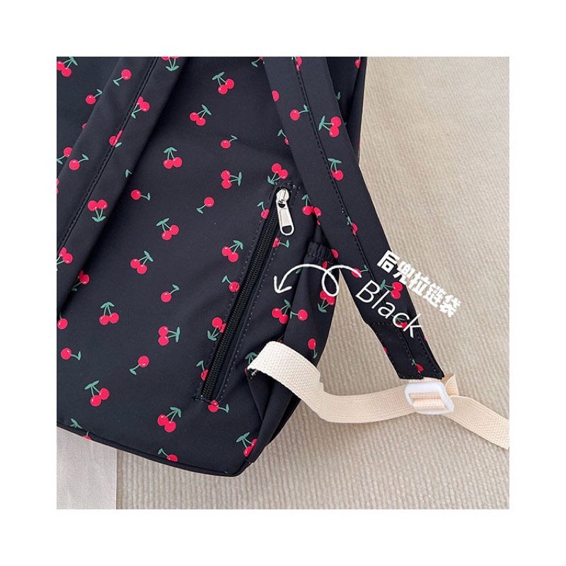 Ba lô nữ cherry ulzzang hàn quốc balo vải xinh xắn học sinh viên trend và trẻ trung