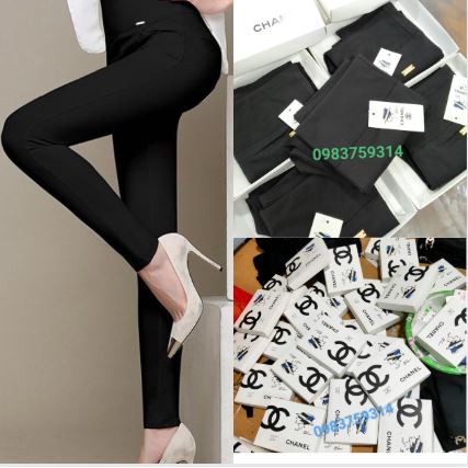Quần Legging Cạp Cao Gen Bụng kèm hộp cha_lel_LEGGING lưng cao siêu xinh