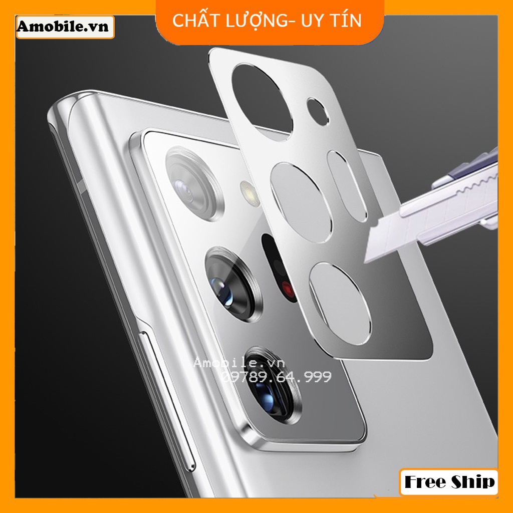 [Free Ship] Dán camera Samsung Galaxy Note 20 Ultra khung kim loại bảo vệ an toàn camera sau 3 màu đen, bạc, vàng hồng