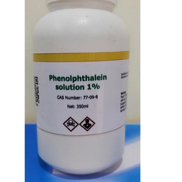 Dung dịch phenolphthalein phenol phthalein solution 1% lọ 500ml Phenolphthalein 1%