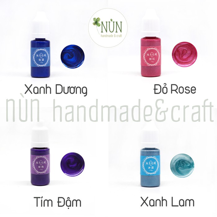 Màu Ánh Nhũ - Hiệu Ứng Ngọc Trai Pha Resin Dạng Dung Dịch