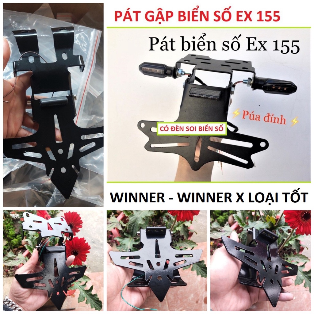 Pát / Pass biển số gập Winner x / winner / EX 155 , 150 mẫu mới loại dày đẹp có đèn soi biển hàng cao câp