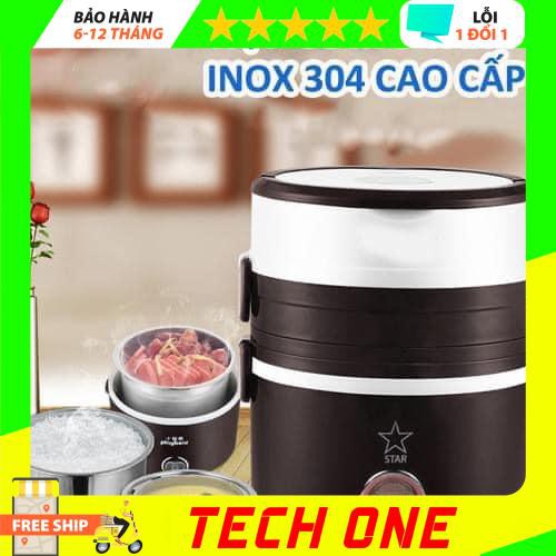 [Hàng chính hãng] Hộp Cơm Cắm Điện 3 Tầng Inox 304 Star Cao Cấp - techone | BigBuy360 - bigbuy360.vn