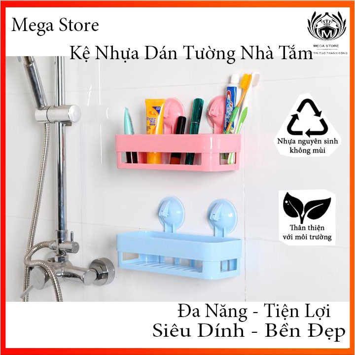 Kệ dán tường nhà tắm nhà bếp đa năng - Đựng vật dụng bàn chải kem đánh răng dầu gội mỹ phẩm - Tiết Kiệm Không Gian Sống