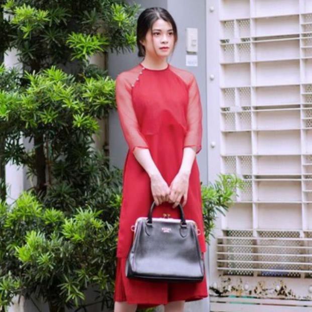 HÀNG HOT - Áo Dài Cách Tân Nữ Trơn Đỏ | BigBuy360 - bigbuy360.vn