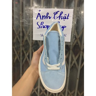Giày van xanh da trời nhạt
