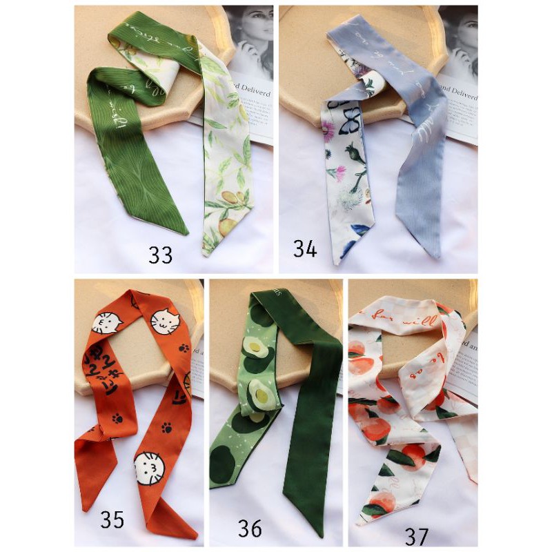 Khăn cột tóc | Silk scarf - quàng cổ - làm phụ kiện túi xách | tiemtuitotebypat