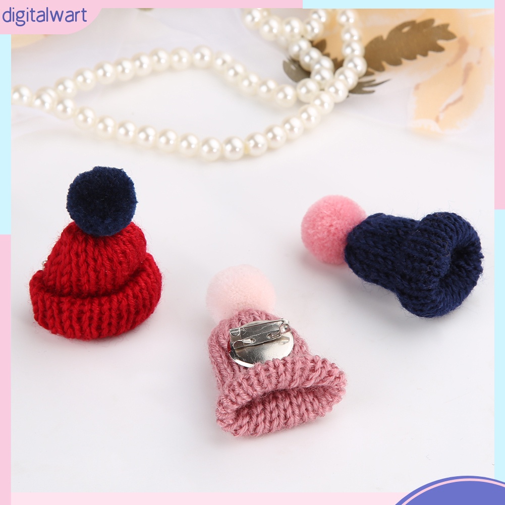 Ghim Cài Áo Hình Nón Len Đính Banh Lông Thời Trang Nữ Tính