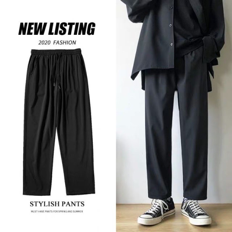 Quần dài basic trousers, Jack Lane, quần dài Unisex dáng rộng ống xuông phong cách Hàn Quốc