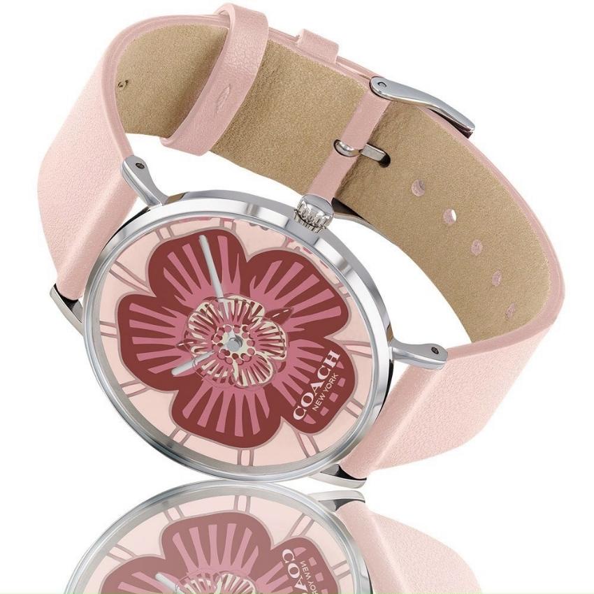 Đồng Hồ Nữ Coach 14503231 Nền Mặt Họa Tiết Hoa - Tông Full Hồng - 35mm