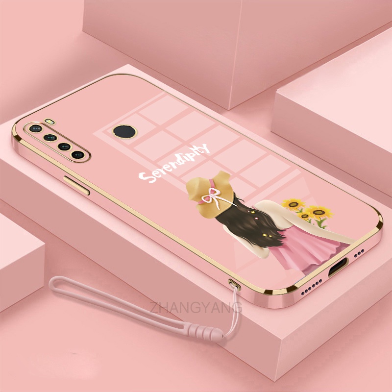 ốp lưng Redmi note 8 Ốp Điện Thoại TPU Silicon Viền Mạ Màu Hình Cô Gái Xinh Đẹp Cho Redmi note 8